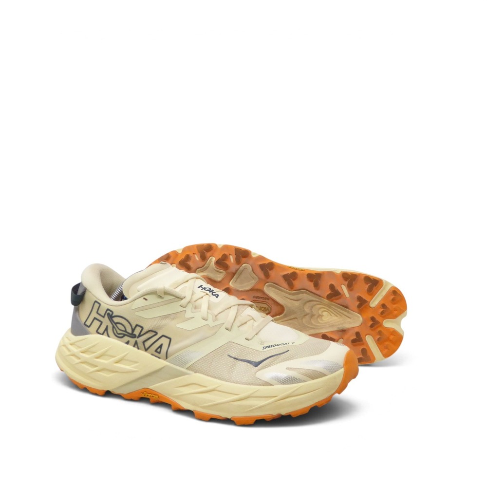 Hoka Mens Speedgoat 7 Yellow Turmeric Trail Running Shoes Sneakers Size 11